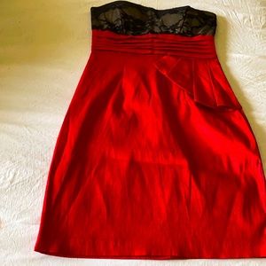 Satin and sexy Hot Red mix with a little black.